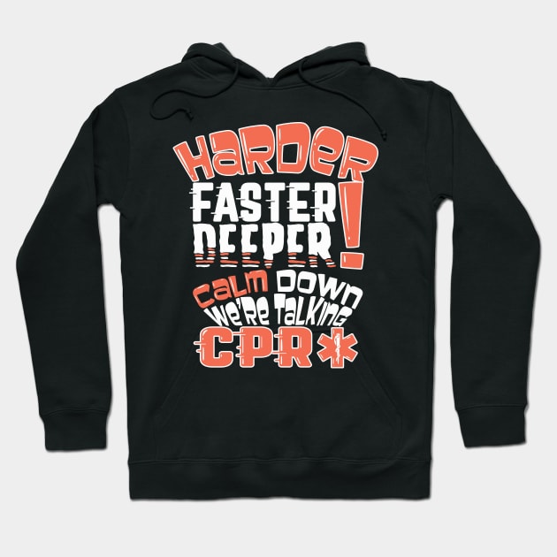 Harder Faster Deeper - Funny EMS Hoodie by Shirtbubble